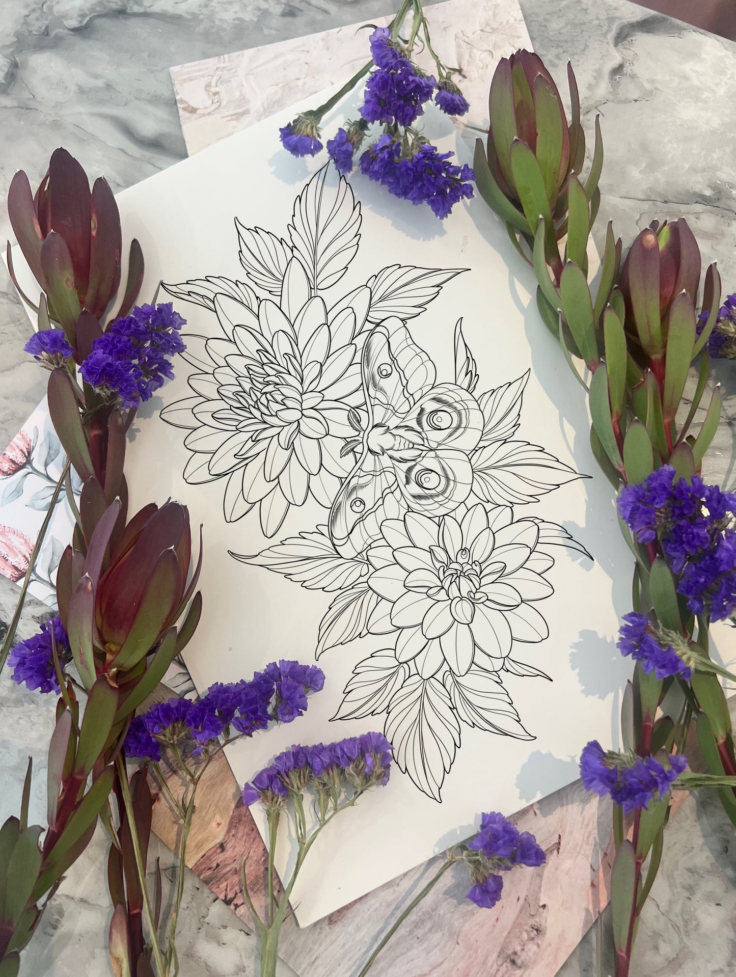 (Garden) pre-drawn design