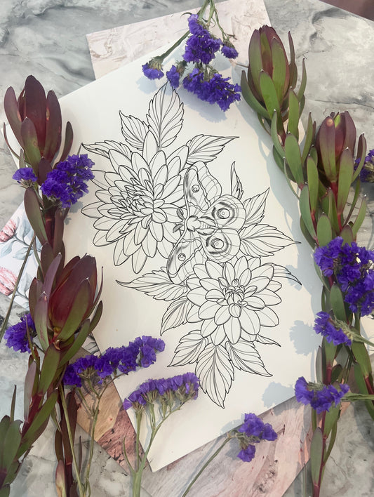 (Garden) pre-drawn design