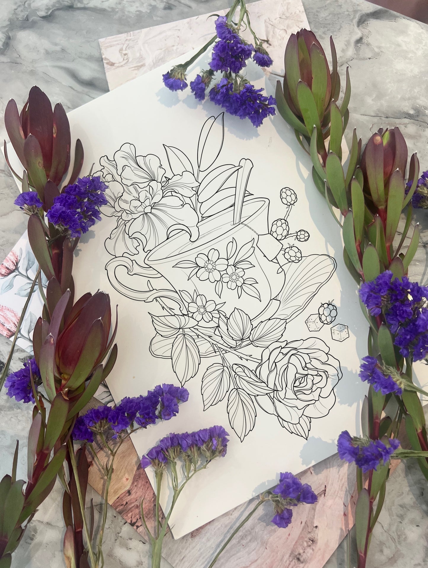 (Afternoon tea) pre-drawn design