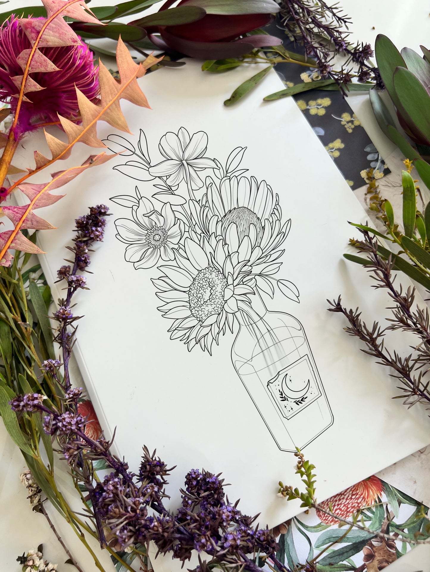 (Bouquet) pre-drawn design