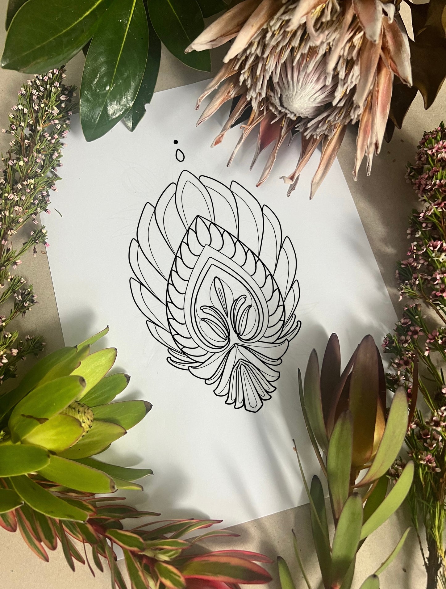 (Abstract ornamental) pre-drawn design