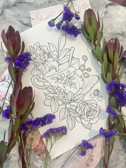 (Afternoon tea) pre-drawn design